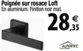 poignée sur rosace loft alpertec