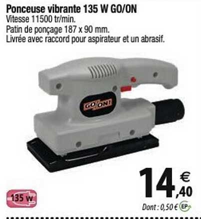 ponceuse vibrante 125 w go/on