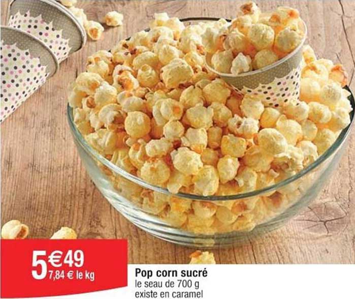 pop corn sucré