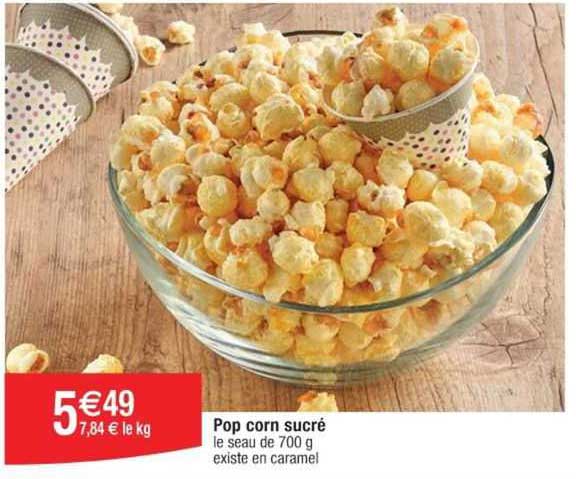 pop corn sucré