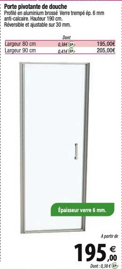 Porte Pivotante De Douche