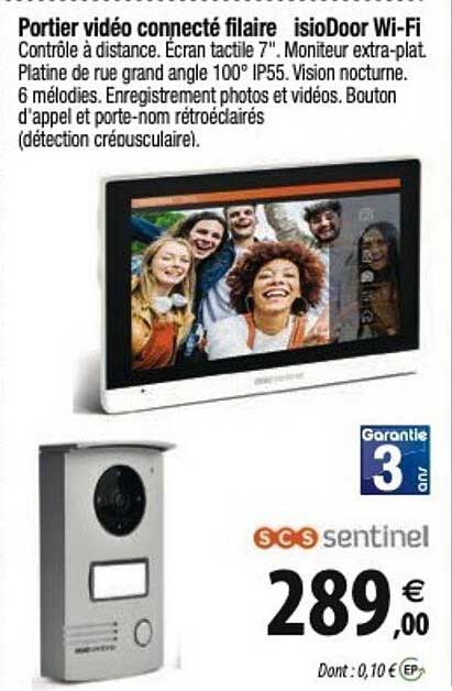 portier vidéo connecté filaire isiodoor wi-fi