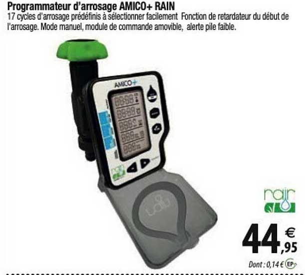 programmateur d'arrosage amico+rain