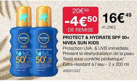 protect & hydrate spf 50+ nivea sun kids