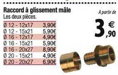 raccord à glissement mâle