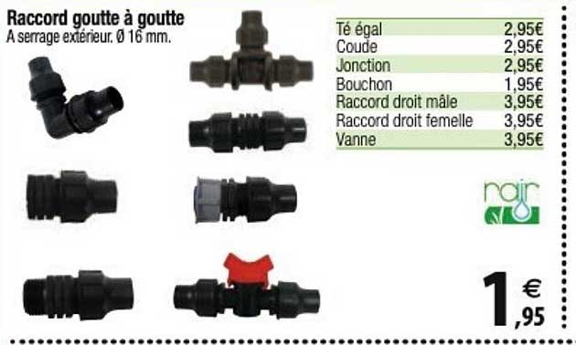 raccord goutte à goutte