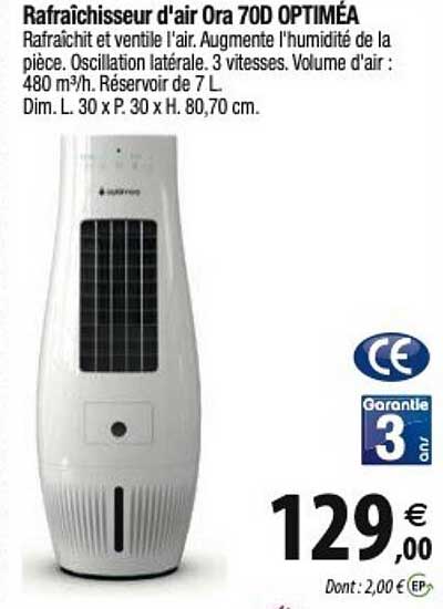 rafraîchisseur d'air ora 70d optiméa