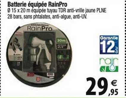 rain batterie équipée rainpro