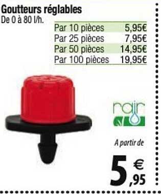 rain goutteurs réglables