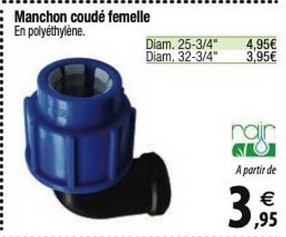 rain manchon coudé femelle