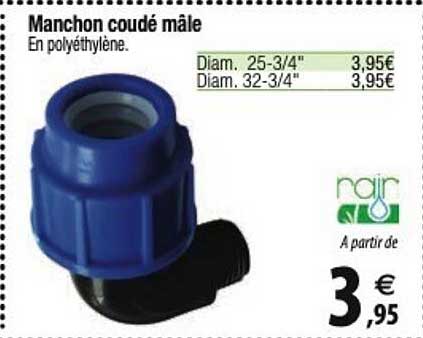 rain manchon coudé mâle