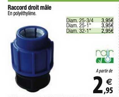 rain raccord droit mâle