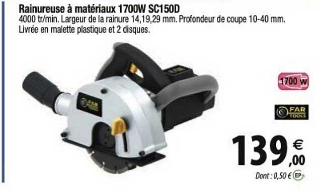 Rainureuse à Matériaux 1700w Sc150d
