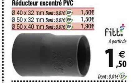 réducteur excentré pvc fitt
