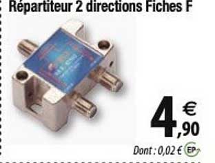 répartiteur 2 directions fiches f
