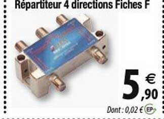 répartiteur 4 directions fiches f