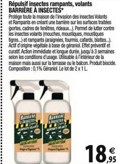 répulsif insectes rampants, volants barrière à insectes