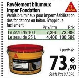 revêtement bitumeux imper fondation sika
