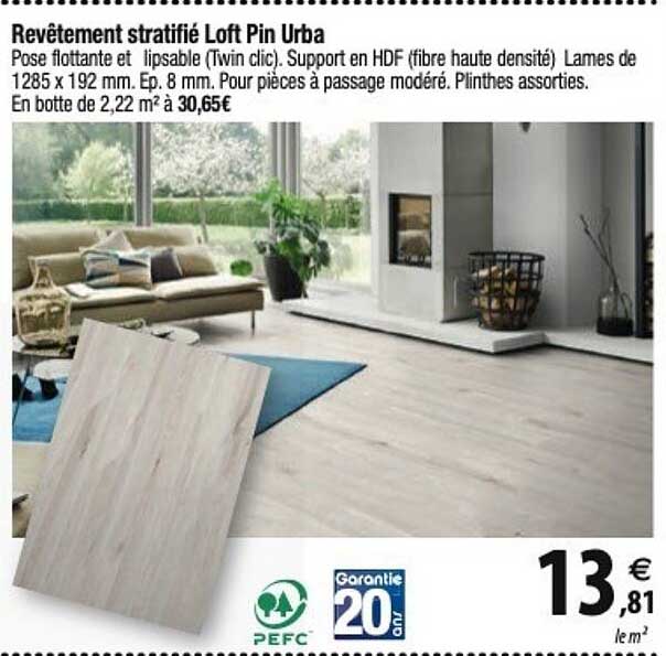 Revêtement Stratifié Loft Pin Urba