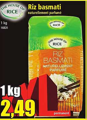 riz basmati naturellement parfumé the house of rice