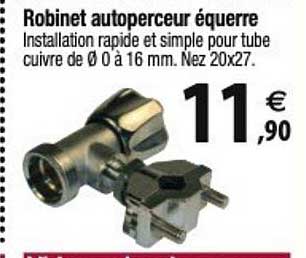 robinet autoperceur équerre