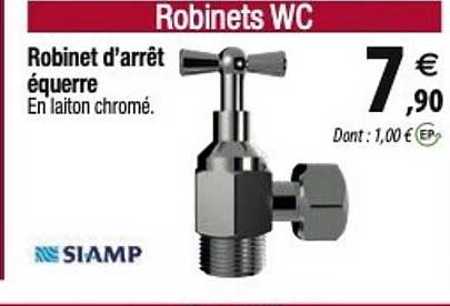 robinet d'arrêt équerre siamp