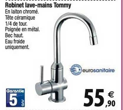 robinet lave-mains tommy eurosanitaire
