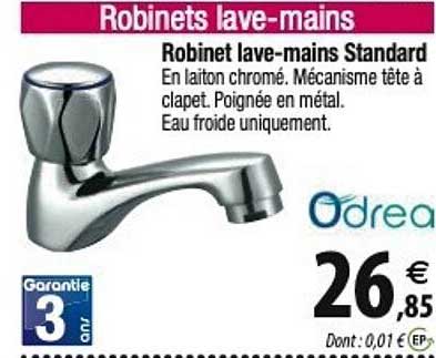 robinets lave-mains standard odrea