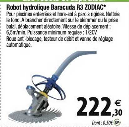 Robot Hydrolique Baracuda R3 Zodiac