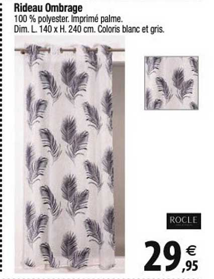 rocle rideau ombrage