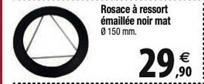Rosace à Ressort émaillée Noir Mat