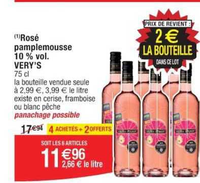 rosé pamplemousse 10% vol. very's