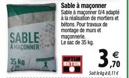 sable à maçonner