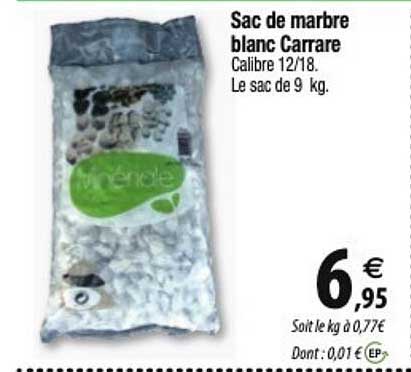 sac de marbre blanc carrare