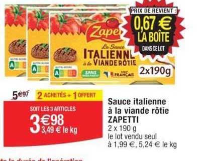 Sauce Italienne à La Viande Rôtie Zapetti