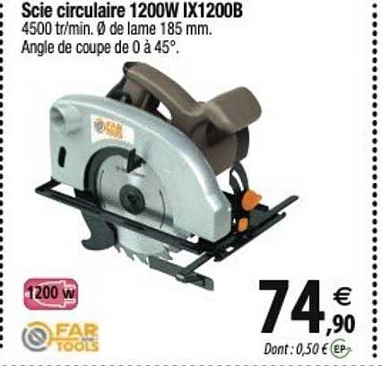 scie circulaire 1200w ix1200b far tools