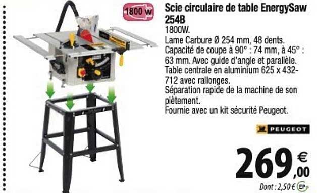 scie circulaire de table energysaw 254b