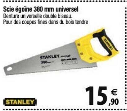 scie égoïne 380 mm universel stanley