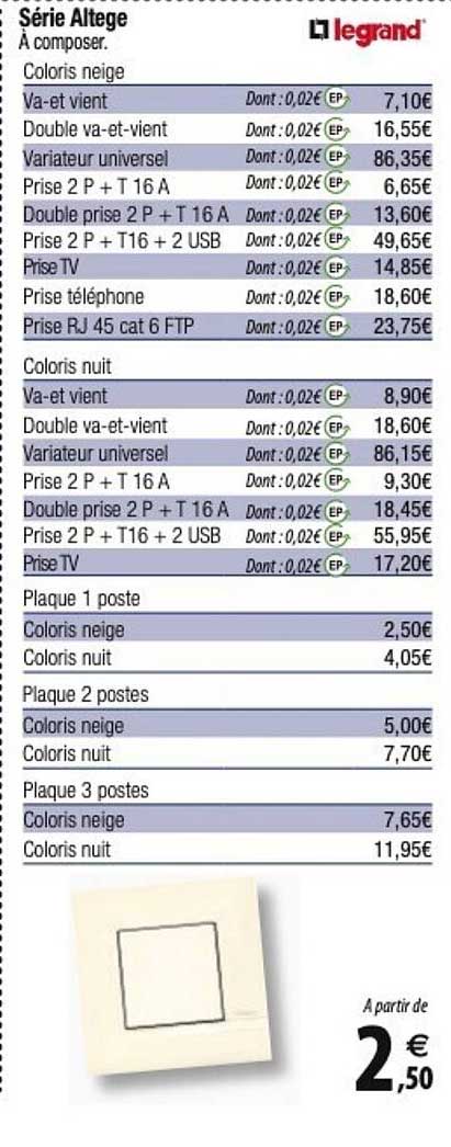 Séria Altege Legrand