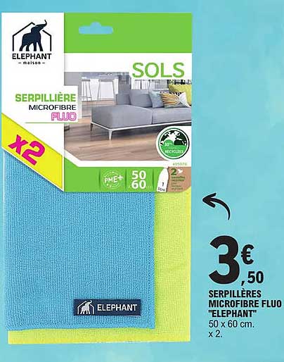 serpillères microfibre fluo "elephant"