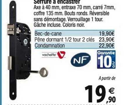 serrure à encastrer