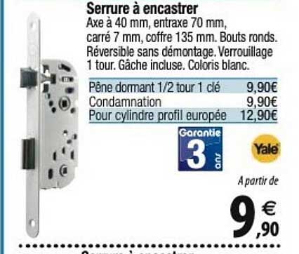 serrure à encastrer