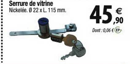 serrure de vitrine