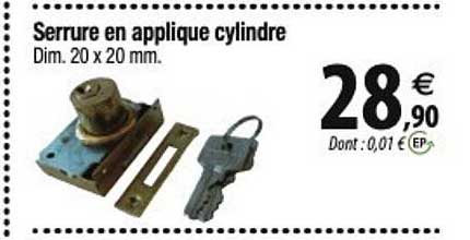 serrure en applique cylindre