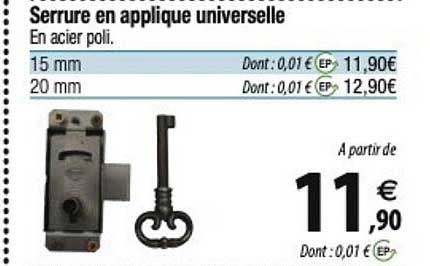 serrure en applique universelle