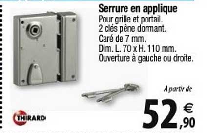 serrurre en applique thirard