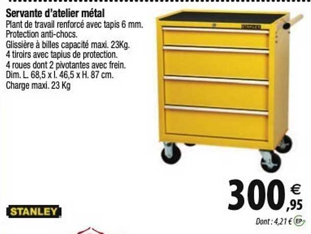 servante d'atelier métal stanley
