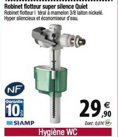 siamp robinet flotteur super silence quiet