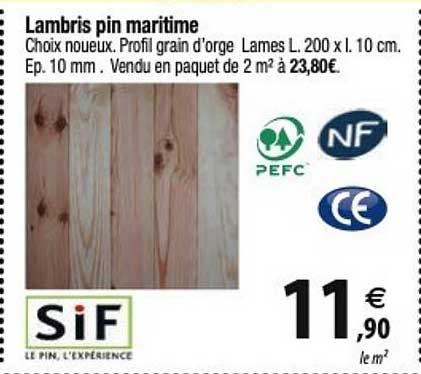 sif lambris pin maritime