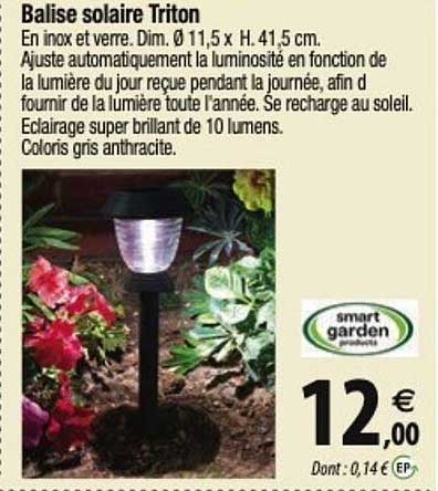 smart garden balise solaire triton